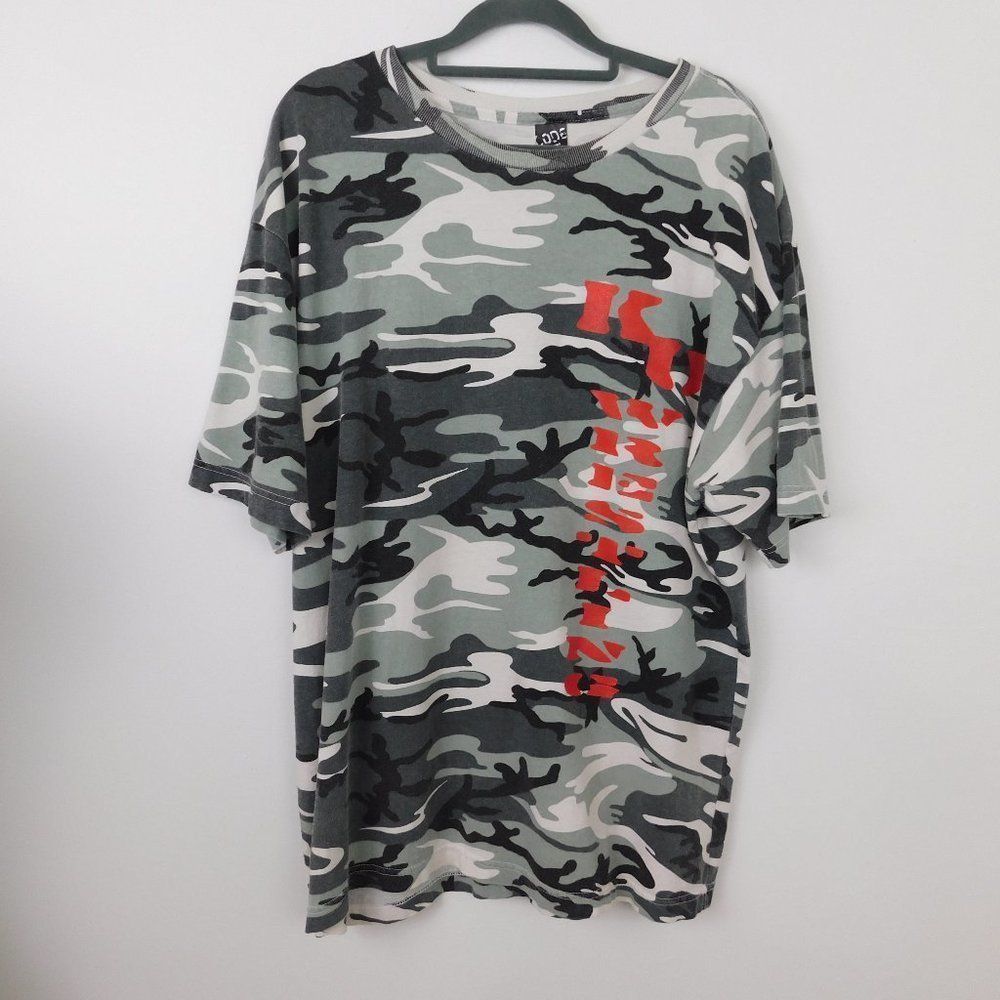 Camo short sleeve t-shirt.